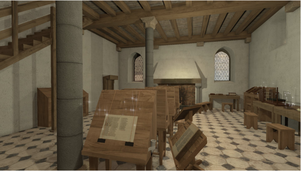 The scriptorium of the Ename Abbey in 1290
