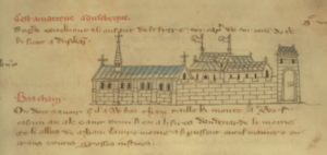 Ename Abbey as depicted in the Veil Rentier